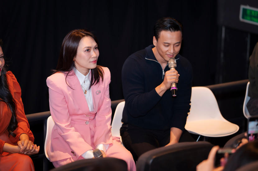 “Tài” do Mai Tài Phến làm đạo diễn và diễn viên chính, ca sĩ Mỹ Tâm làm nhà sản xuất cùng chia sẻ về bộ phim (ảnh P.V).