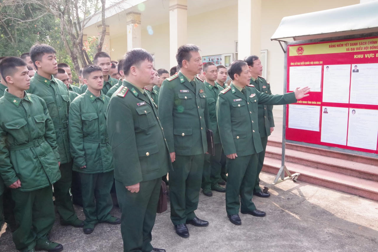 BĐBP Cao Bằng kiểm tra công tác sẵn sàng chiến đấu. (Ảnh: BPCB)