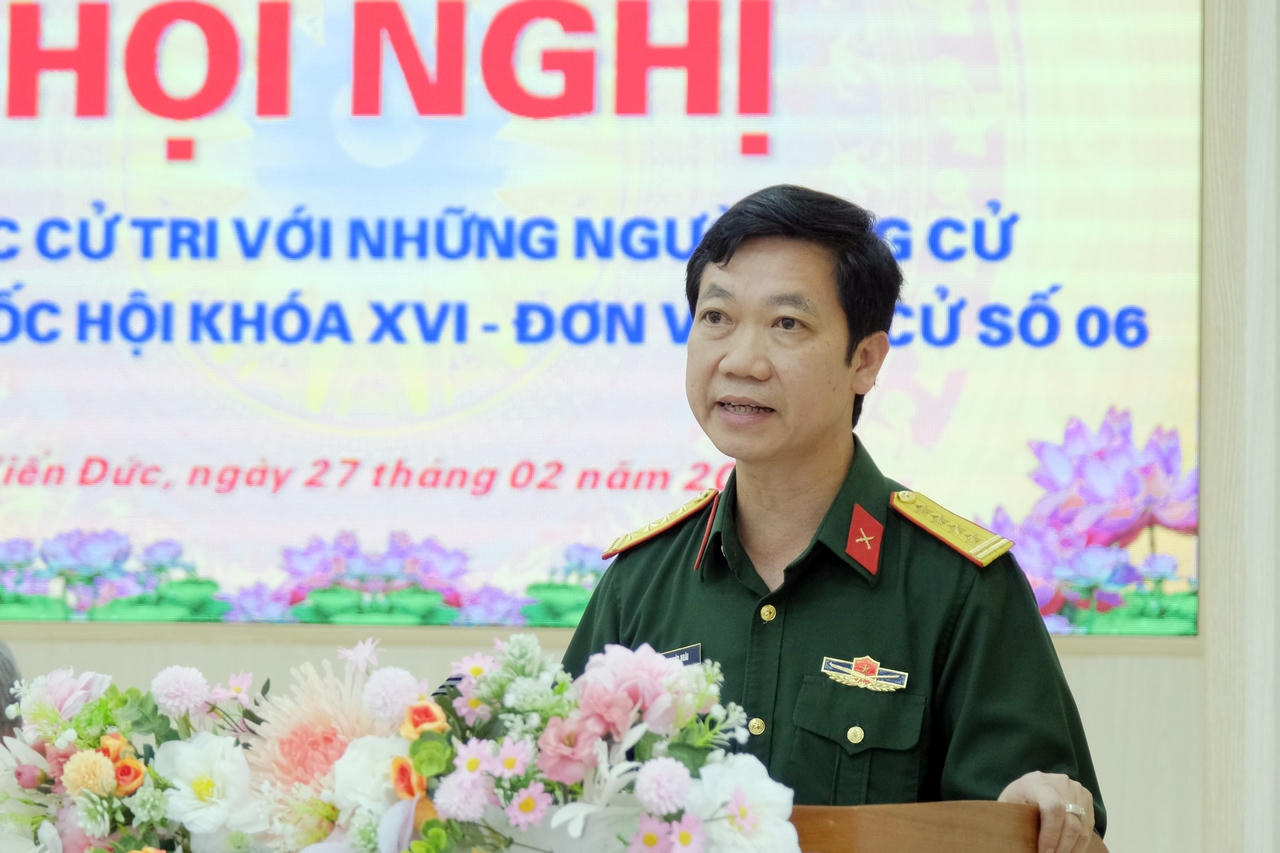 Ứng viên đại biểu Quốc hội khóa XVI - Đại tá Phạm Đức Hoài cam kết tích cực, trách nhiệm trong xây dựng pháp luật