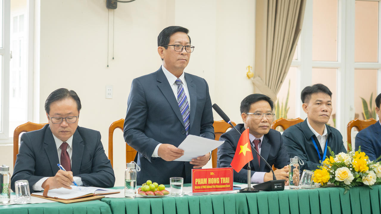 Ông Phạm Hồng Thái - Giám đốc Ban quản lý VQG Phong Nha - Kẻ Bàng khẳng định&nbsp;việc tăng cường hợp tác với các tổ chức khoa học, chuyên gia hang động quốc tế có ý nghĩa quan trọng đối với VQG này.