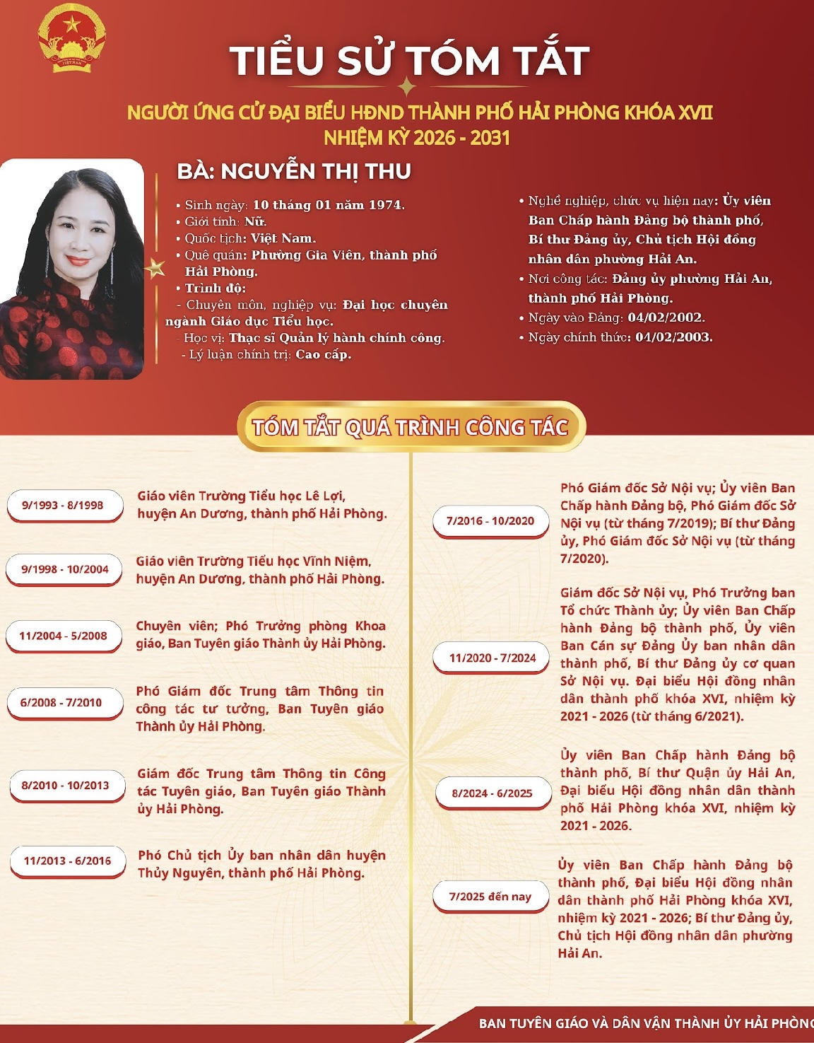 Bà Nguyễn Thị Thu cam kết lắng nghe cử tri, phản ánh kịp thời tâm tư, nguyện vọng của nhân dân.