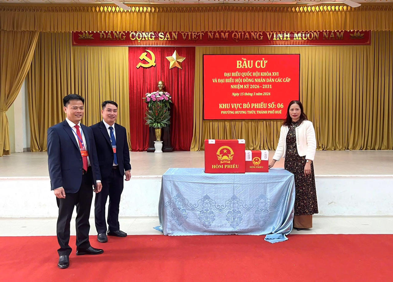 Phường Hương Thủy (TP Huế) khai mạc Ngày bầu cử đại biểu Quốc hội khóa XVI và đại biểu HĐND các cấp