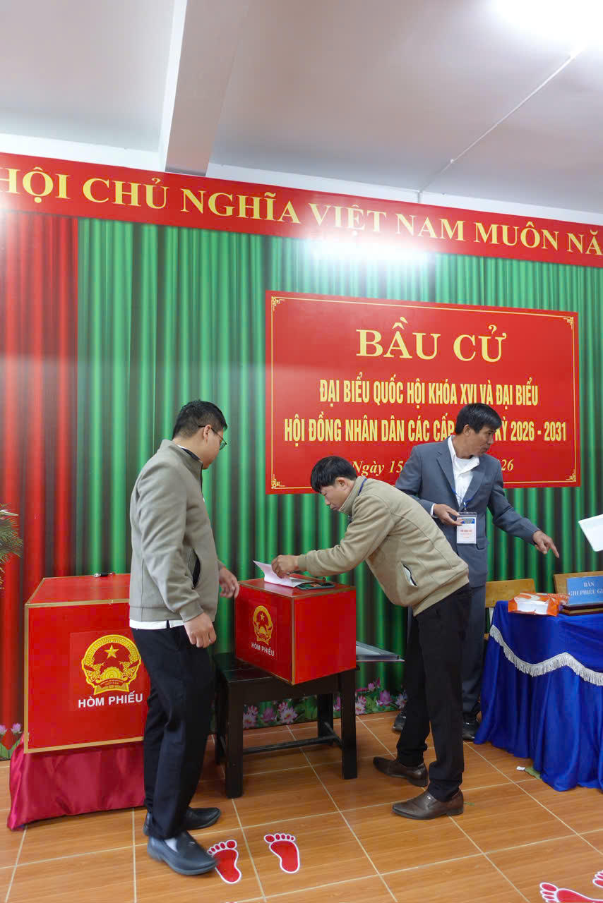 Cử tri Lâm Đồng từ đại ngàn xuống biển xanh hân hoan bỏ phiếu bầu cử