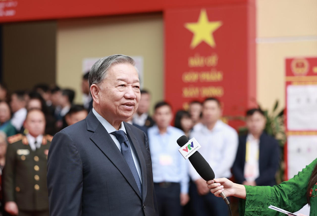 Tổng Bí thư Tô Lâm trả lời phỏng vấn các cơ quan thông tấn, báo chí. Ảnh: VGP/Nhật Bắc