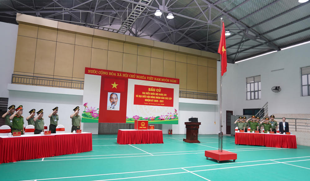 Quang cảnh tại buổi bầu cử.