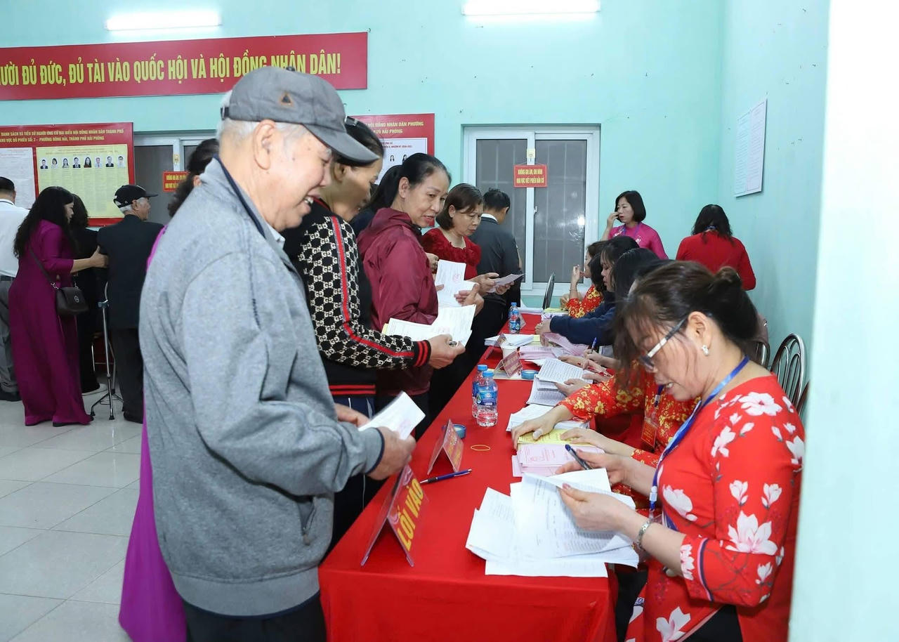 Hải Phòng: Gần 3,1 triệu cử tri đi bỏ phiếu, đạt tỷ lệ khoảng 99,8%