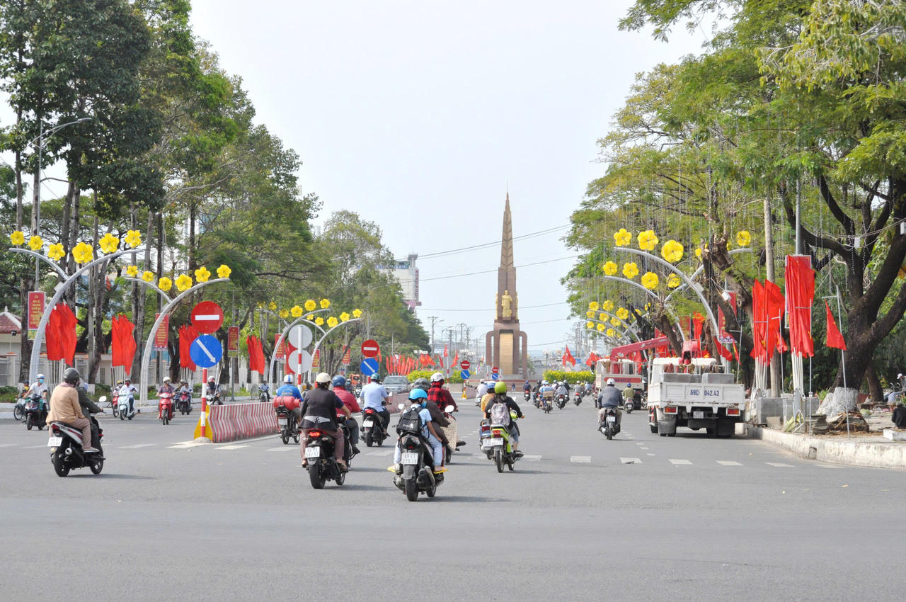 Một góc đường phố tỉnh Cà Mau (Ảnh: Trọng Nghĩa)