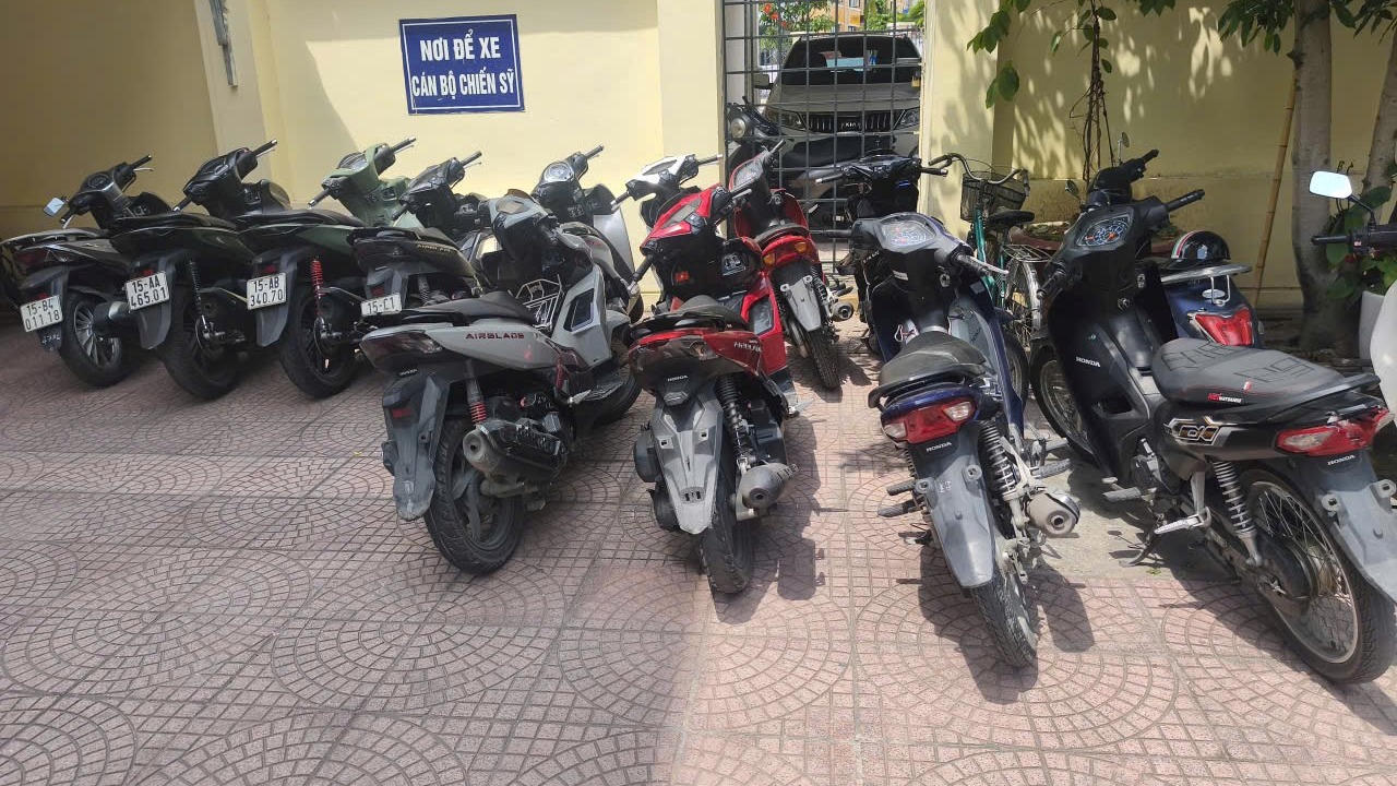 Phương tiện của nhóm đối tượng bị tạm giữ