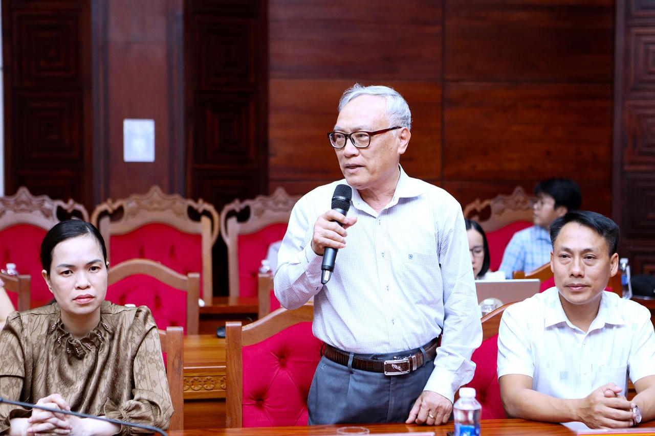 Chủ tịch Hội Nhà báo tỉnh Đắk Lắk Nguyễn Văn Phú phát biểu. (Ảnh: TH)