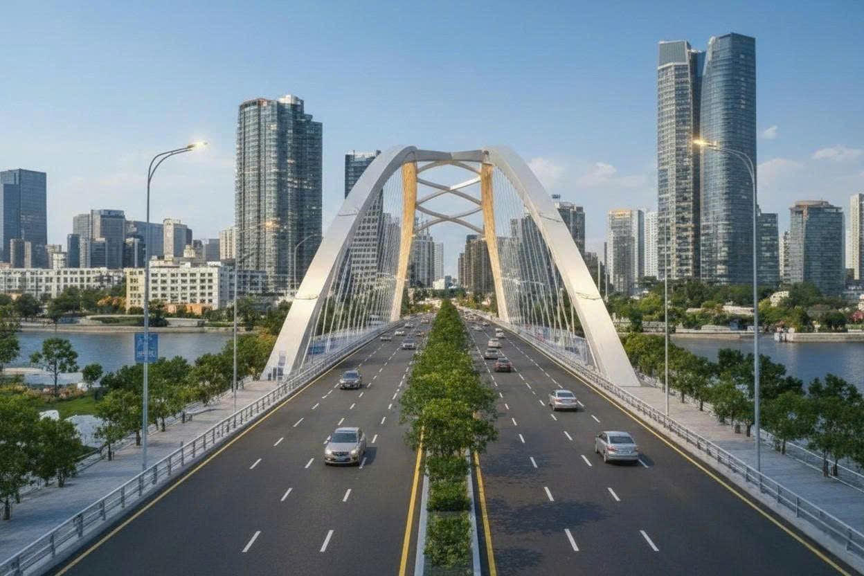 Một phối cảnh cầu Thủ Thiêm 4.