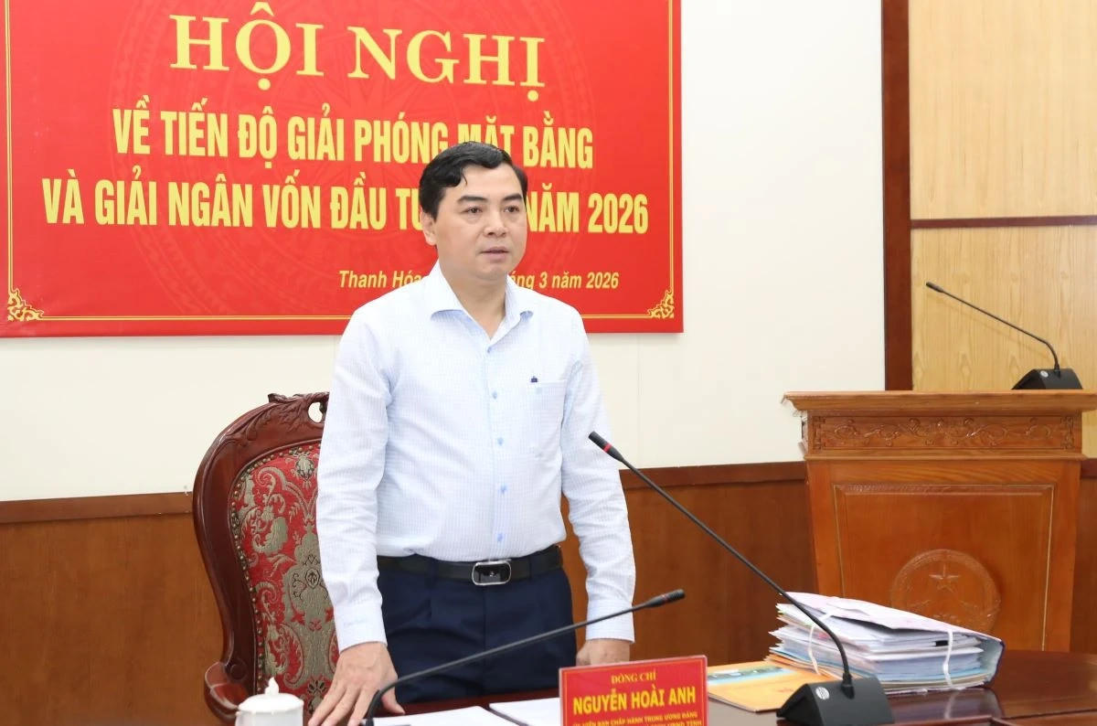 Chủ tịch UBND tỉnh Thanh Hóa Nguyễn Hoài Anh phát biểu chỉ đạo hội nghị.