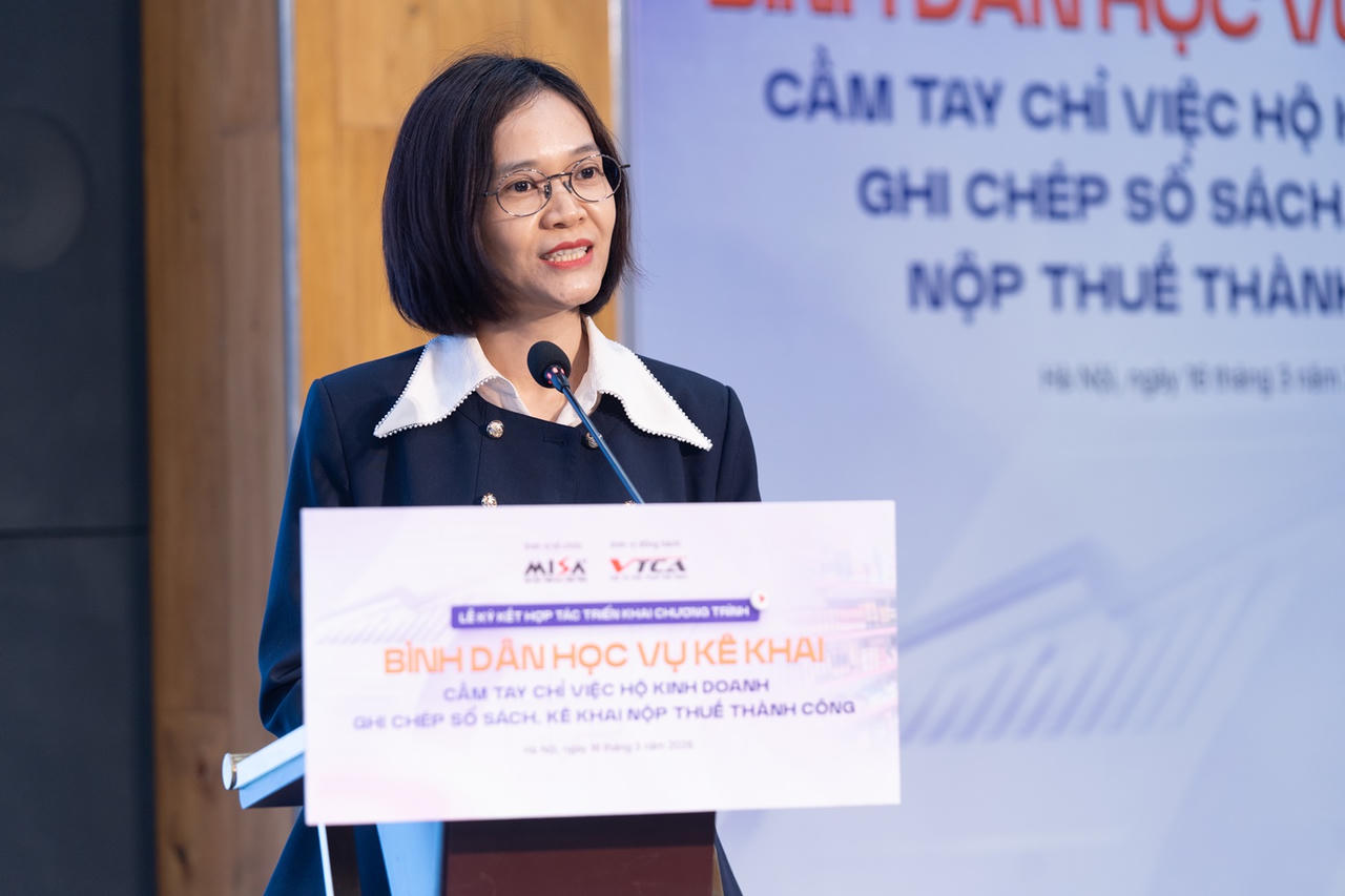 Bà Đoàn Thái Thanh Thủy – Phó Giám đốc Khối Ngân hàng Bán lẻ SHB phát biểu tại sự kiện