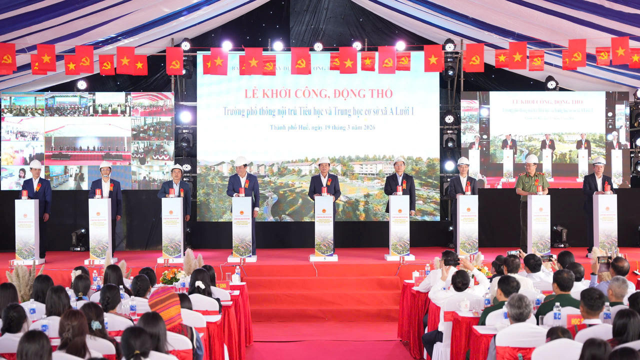 TP Huế khởi công 3 trường phổ thông nội trú liên cấp tại khu vực biên giới 