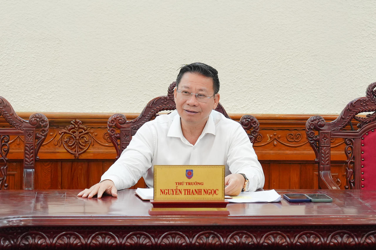 Thứ trưởng Nguyễn Thanh Ngọc kết luận buổi làm việc.