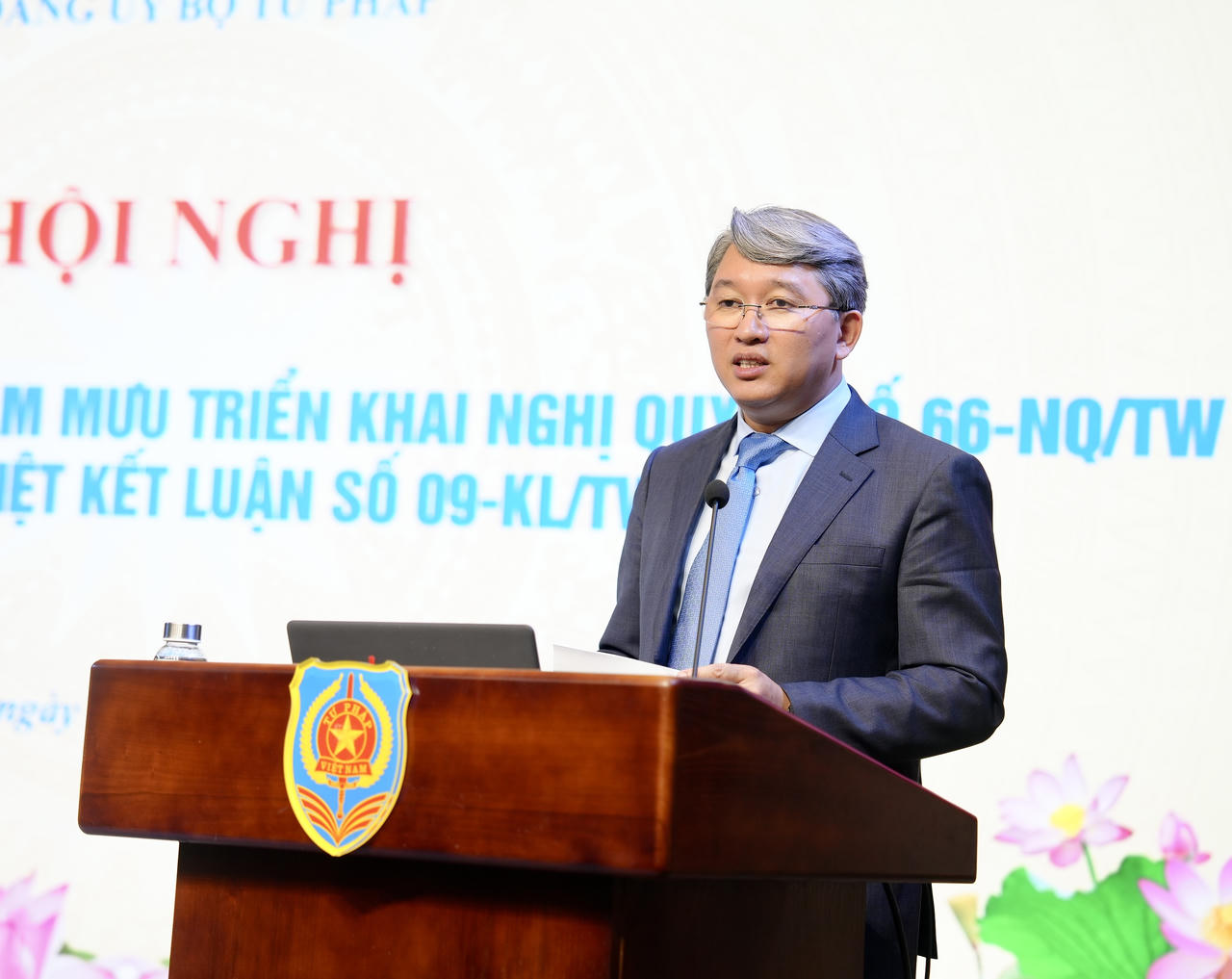 Bộ trưởng Bộ Tư pháp Nguyễn Hải Ninh phát biểu kết luận.