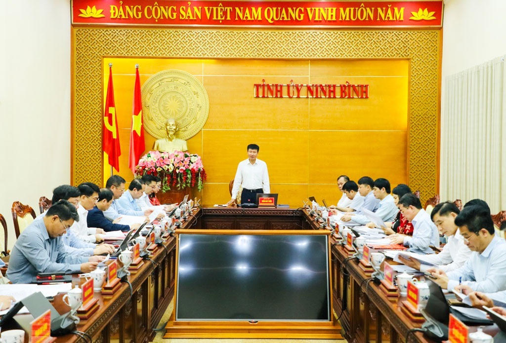 Ninh Bình: Thống nhất nhiều nội dung quan trọng tại hội nghị Ban Thường vụ Tỉnh ủy