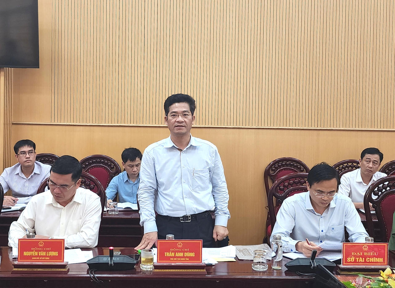 Ông Trần Anh Dũng - Phó Chủ tịch UBND tỉnh Ninh Bình phát biểu tại hội nghị. (Ảnh: Tiến Anh)