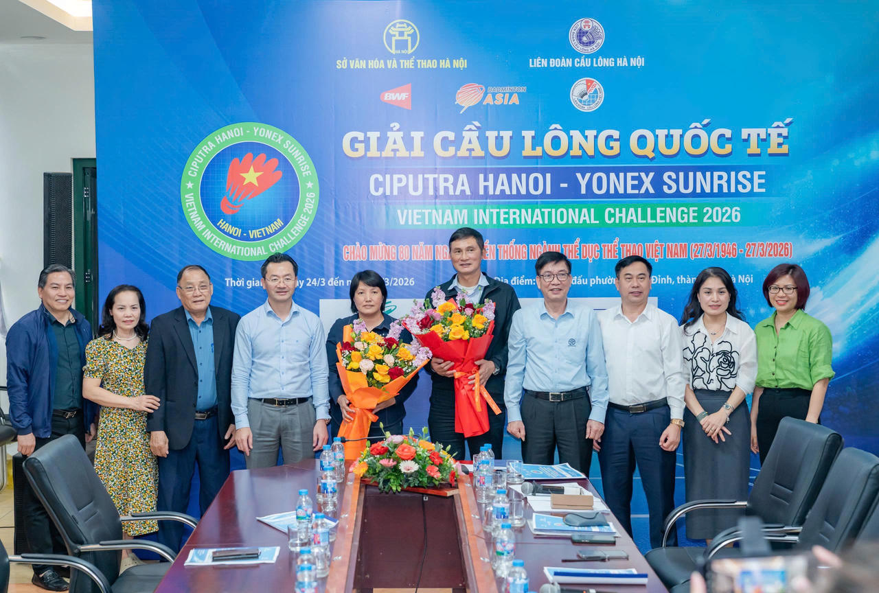 Sắp diễn ra Giải cầu lông quốc tế Ciputra Hanoi – Yonex Sunrise Vietnam International Challenge 2026