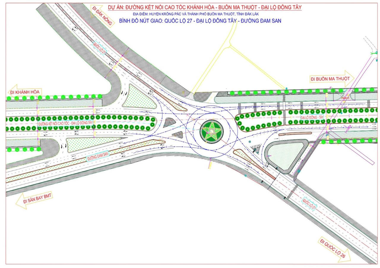 Dự án kết nối cao tốc với đường Đông Tây (tỉnh Đắk Lắk).
