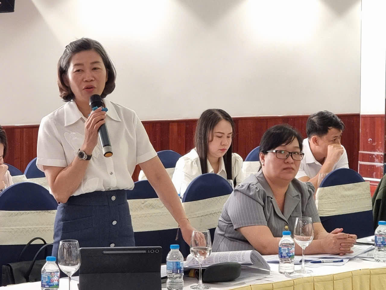Bà Nguyễn Thị Kim Huệ - Phó Giám đốc Sở Khoa học Công nghệ TP. Hồ Chí Minh nêu ý kiến tại buổi Hội thảo