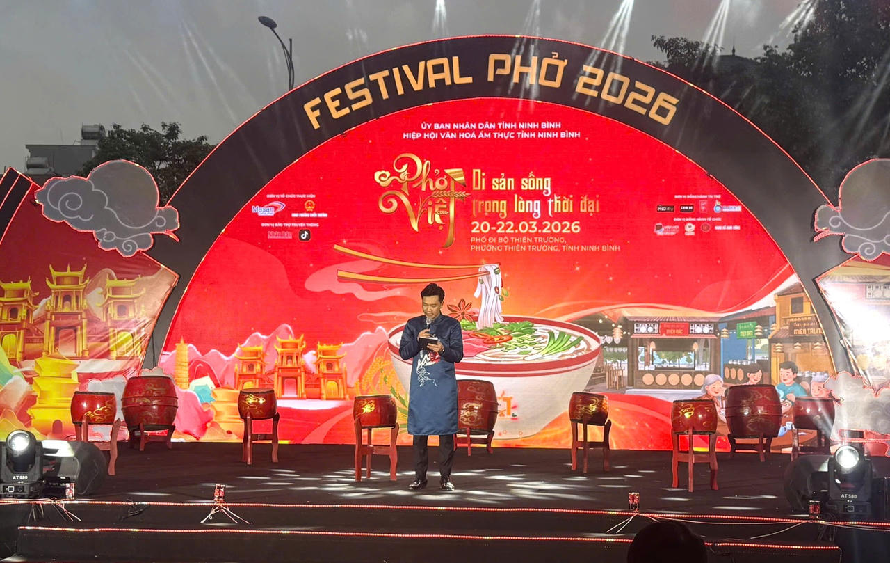 Với chủ đề “Phở Việt - Di sản sống trong lòng thời đại”, Festival phở 2026 diễn ra từ ngày 20-22/3 tại phường Thiên Trường