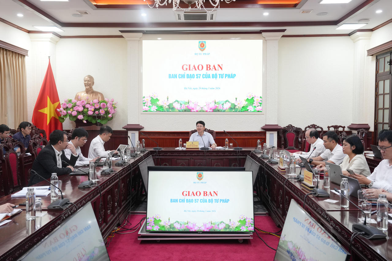 Giao ban Ban Chỉ đạo 57 của Bộ Tư pháp