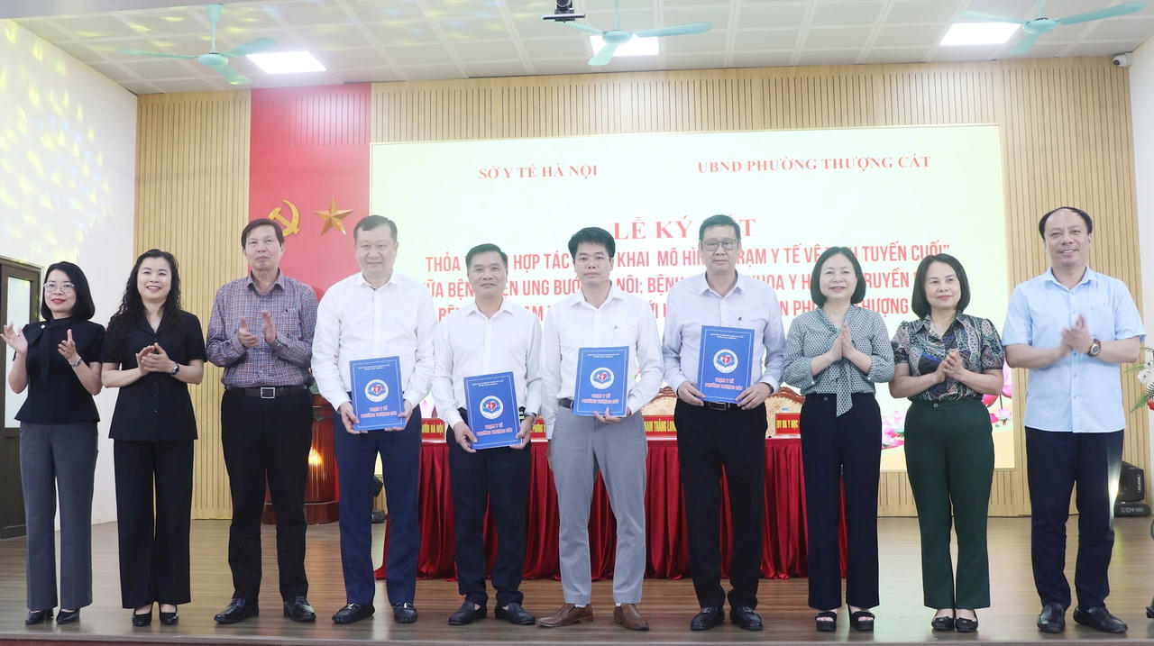 Ngành y tế Hà Nội triển khai mô hình “Trạm y tế vệ tinh tuyến cuối” tại phường Thượng Cát