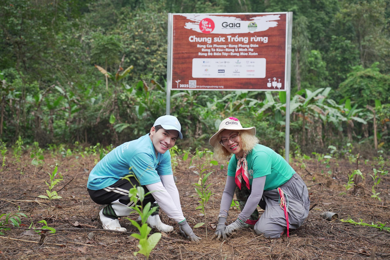 Ngày Thế giới Trồng cây 21/03/2026 và ngày 22/03/2026, Gaia tổ chức chương trình Chung sức trồng rừng Cúc Phương với sự tham gia của ca sĩ Quốc Thiên.