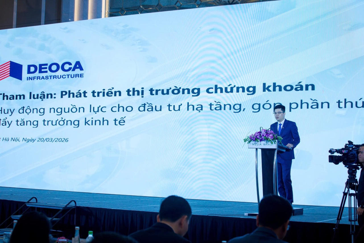 Ông Ngọ Trường Nam phát biểu tại hội nghị Phát triển thị trường chứng khoán năm 2026