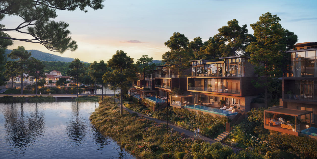Mỗi biệt thự tại Lakeside Residences trở thành một tác phẩm kiến trúc nương tựa vào thiên nhiên.