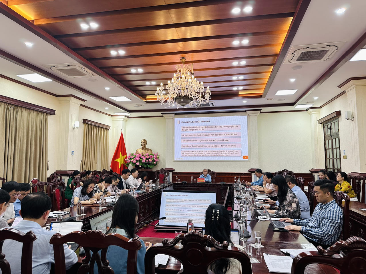 Quang cảnh Hội nghị tại điểm cầu Bộ Tư pháp. Ảnh: Vân Anh