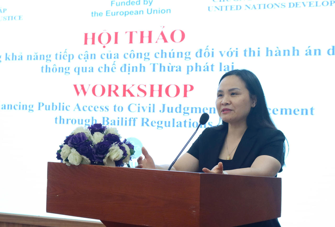 Bà Nguyễn Thị Hoàng Giang, Phó Cục trưởng Cục Quản lý THADS phát biểu khai mạc.