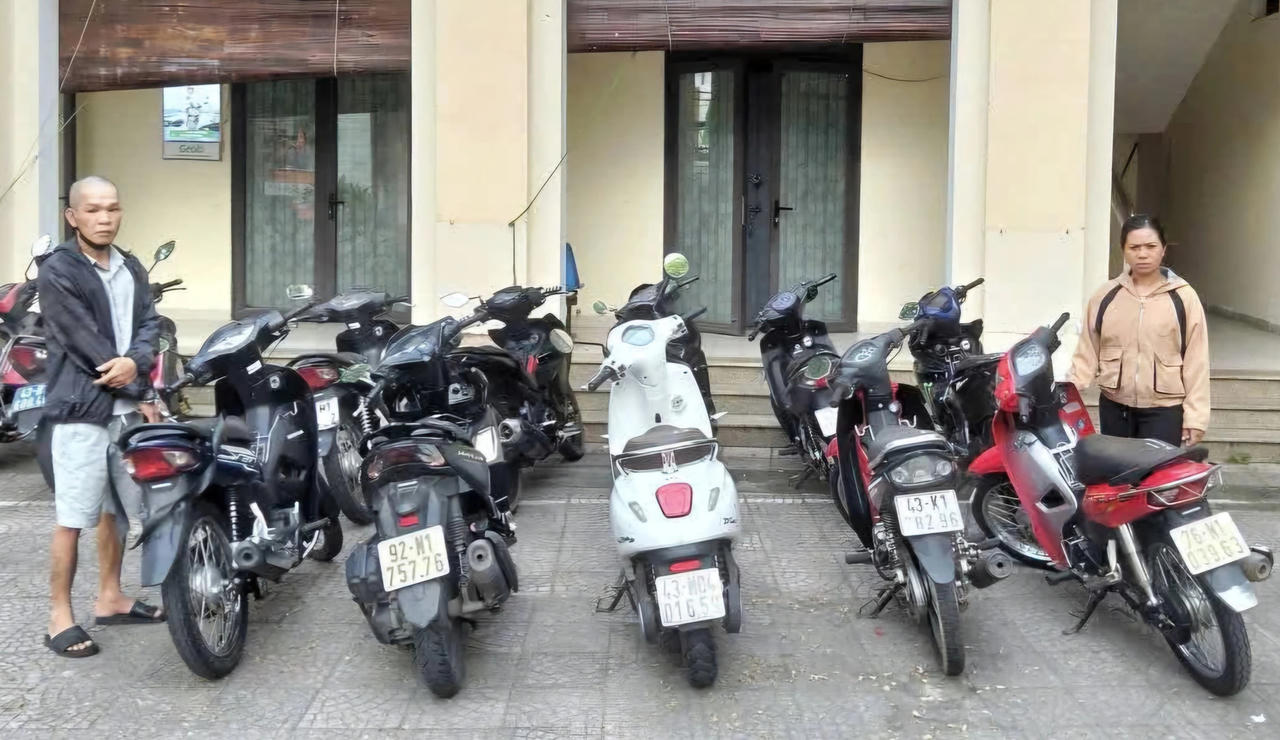 Nhóm trộm thừa nhận thực hiện 9 vụ trộm xe máy trên địa bàn TP Đà Nẵng.