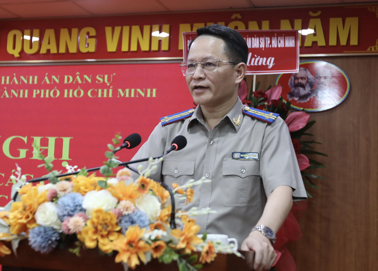 Ông Nguyễn Văn Hòa phát biểu tại Hội nghị. Ảnh: Cẩm Tú