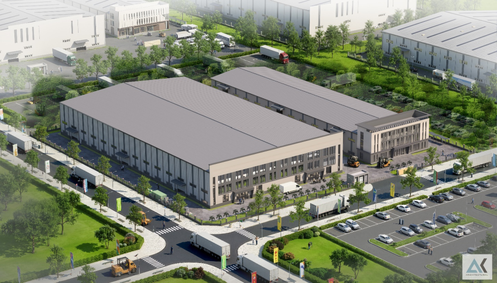 Phối cảnh&nbsp;Dự án đầu tư sản xuất đồ bảo hộ và các sản phẩm vệ sinh cá nhân tại Khu công nghiệp Tứ Hạ.&nbsp;