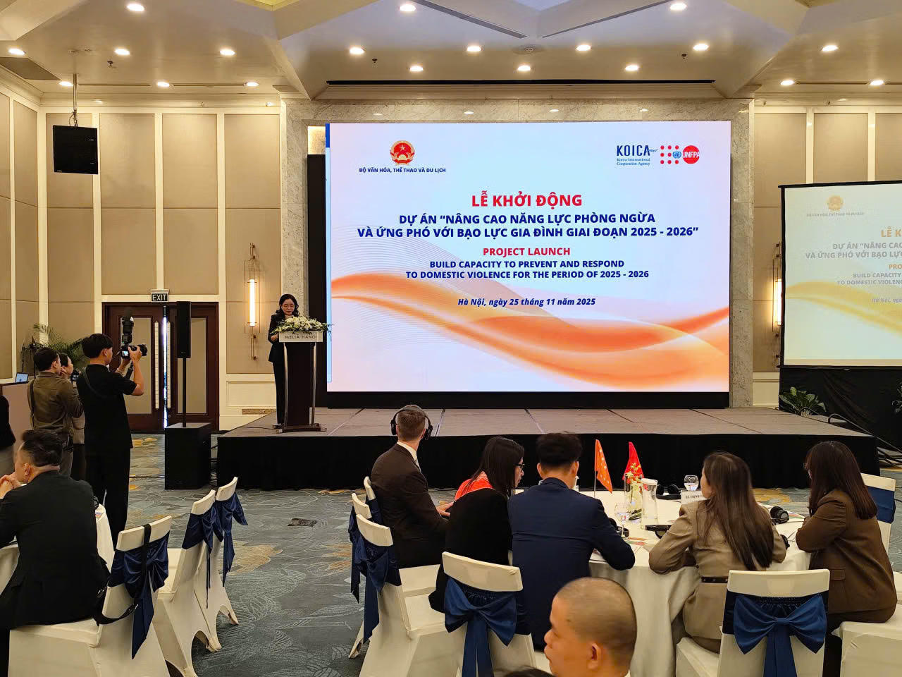 Dự án “Nâng cao năng lực phòng ngừa và ứng phó với bạo lực gia đình giai đoạn 2025-2026” đã được khởi động ngày 25/11/2025. Ảnh PV