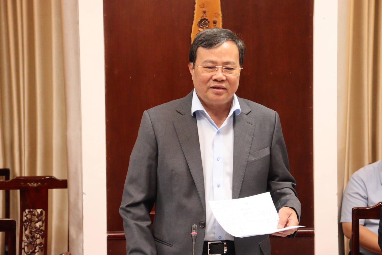 Chủ tịch UBND tỉnh Tây Ninh phát biểu tại buổi làm việc