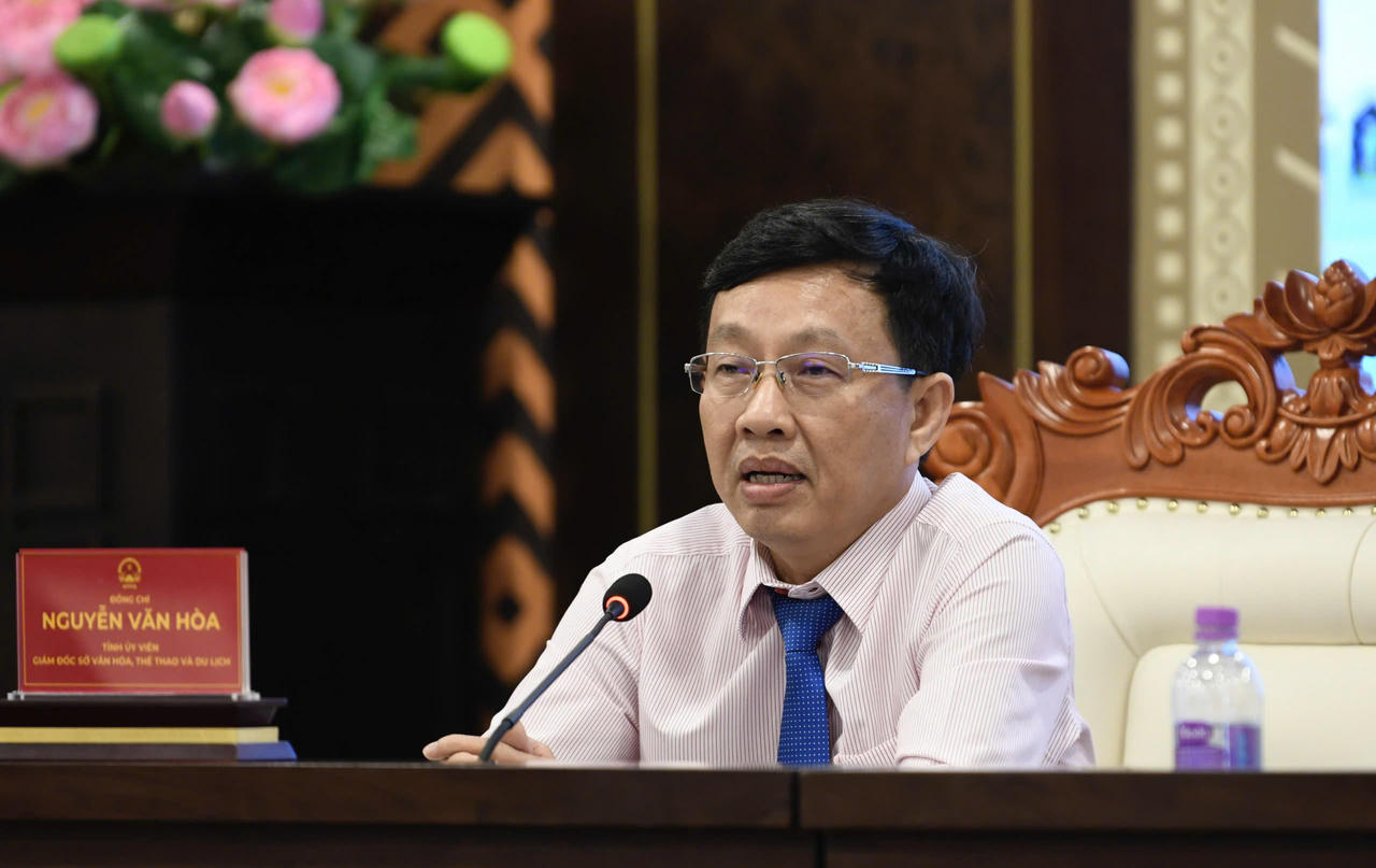 Ông Nguyễn Văn Hòa – Giám đốc Sở Văn hóa, Thể thao và Du lịch tỉnh Khánh Hòa phát biểu.