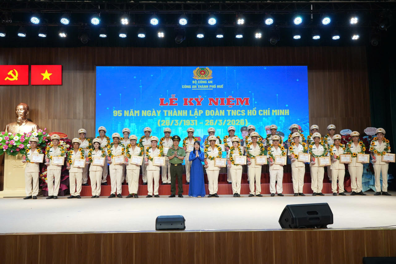 Công an TP Huế biểu dương điển hình tiên tiến trong công tác Đoàn giai đoạn 2020 - 2025