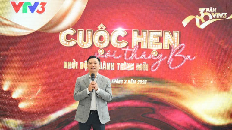 Ông Đỗ Thanh Hải, Phó Tổng Giám đốc Đài Truyền hình Việt Nam thông tin về loạt điểm hẹn mới trên sóng VTV3 (ảnh BTC).