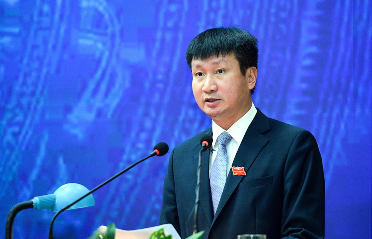 Ông Trần Huy Tuấn - Bí thư Tỉnh ủy Ninh Bình phát biểu chỉ đạo. (Ảnh: Xuân Thu)