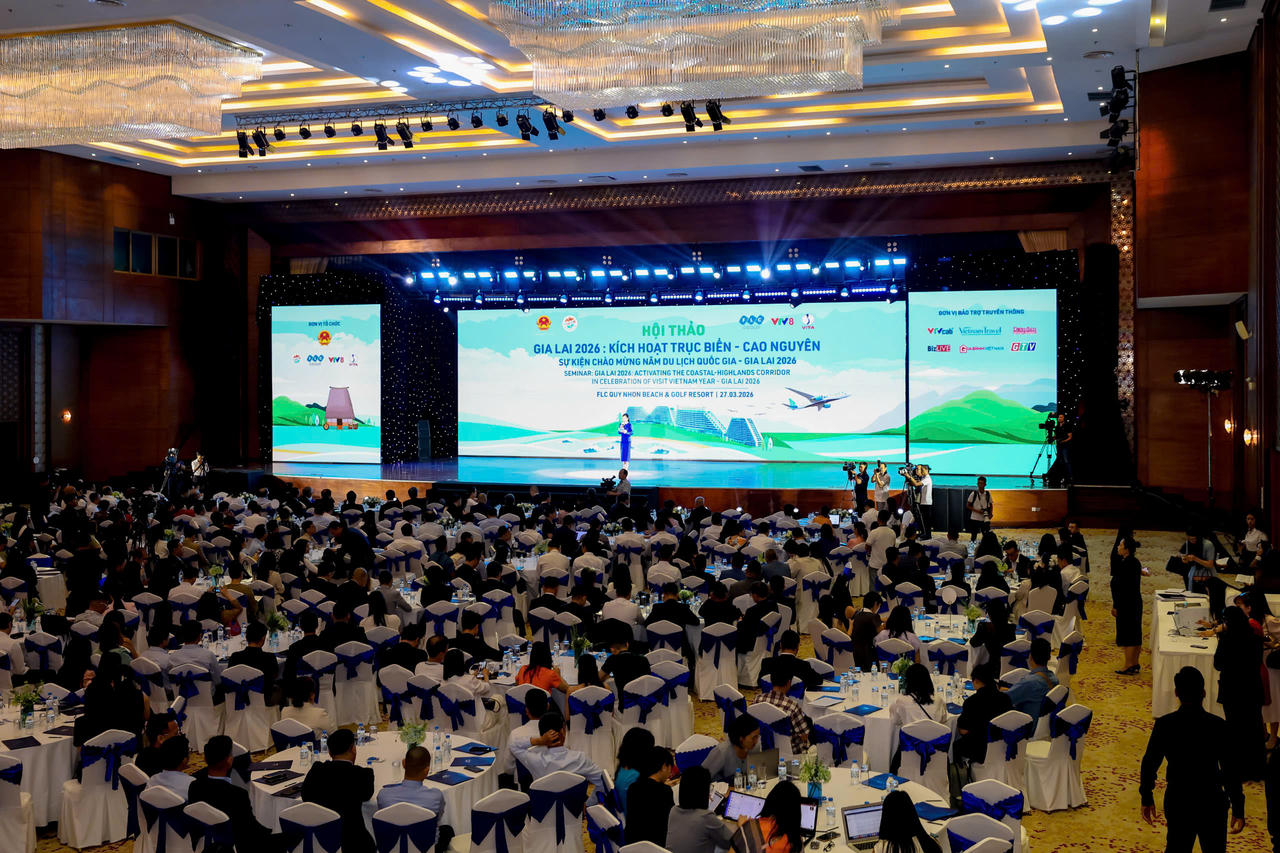 Quang cảnh Hội thảo “Gia Lai 2026: Kích hoạt trục Biển - Cao nguyên”.