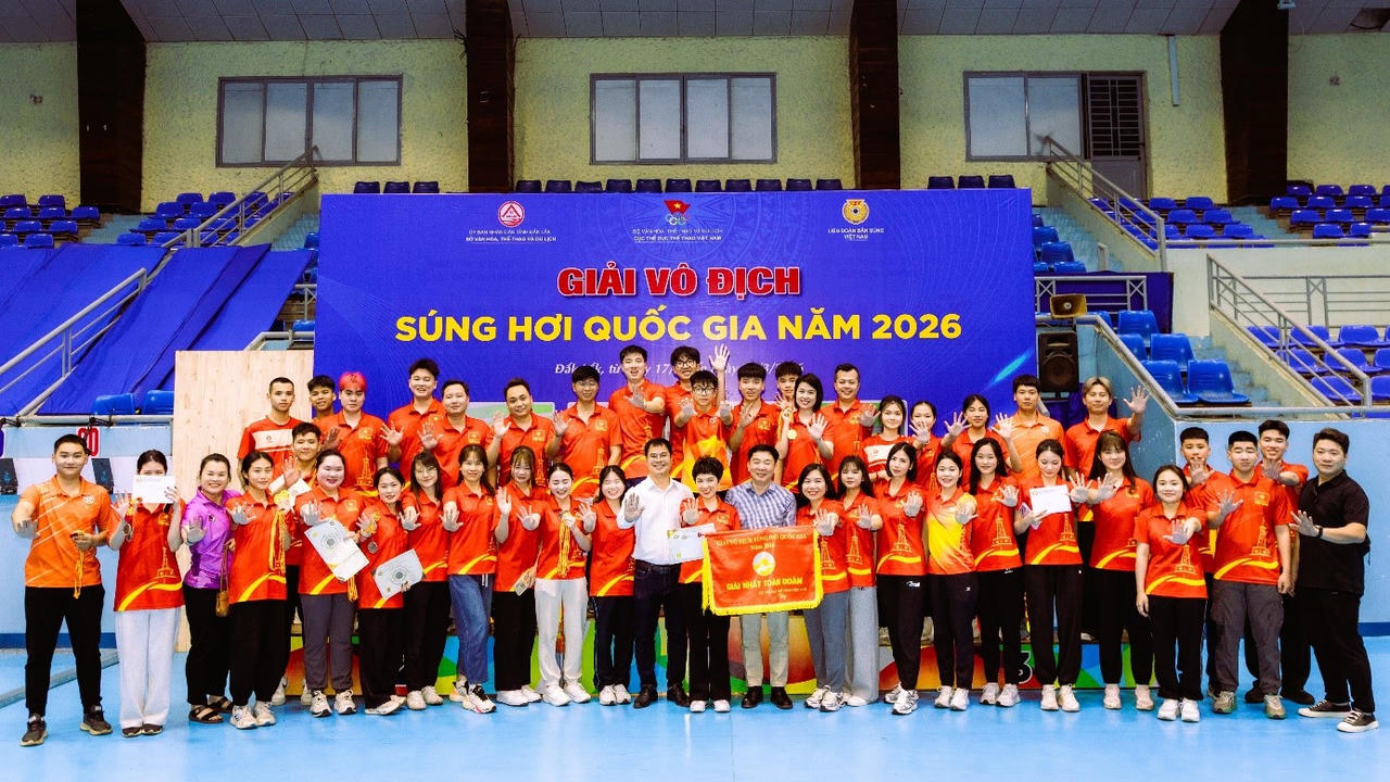 Hà Nội nhất toàn đoàn Giải Vô địch súng hơi quốc gia 2026