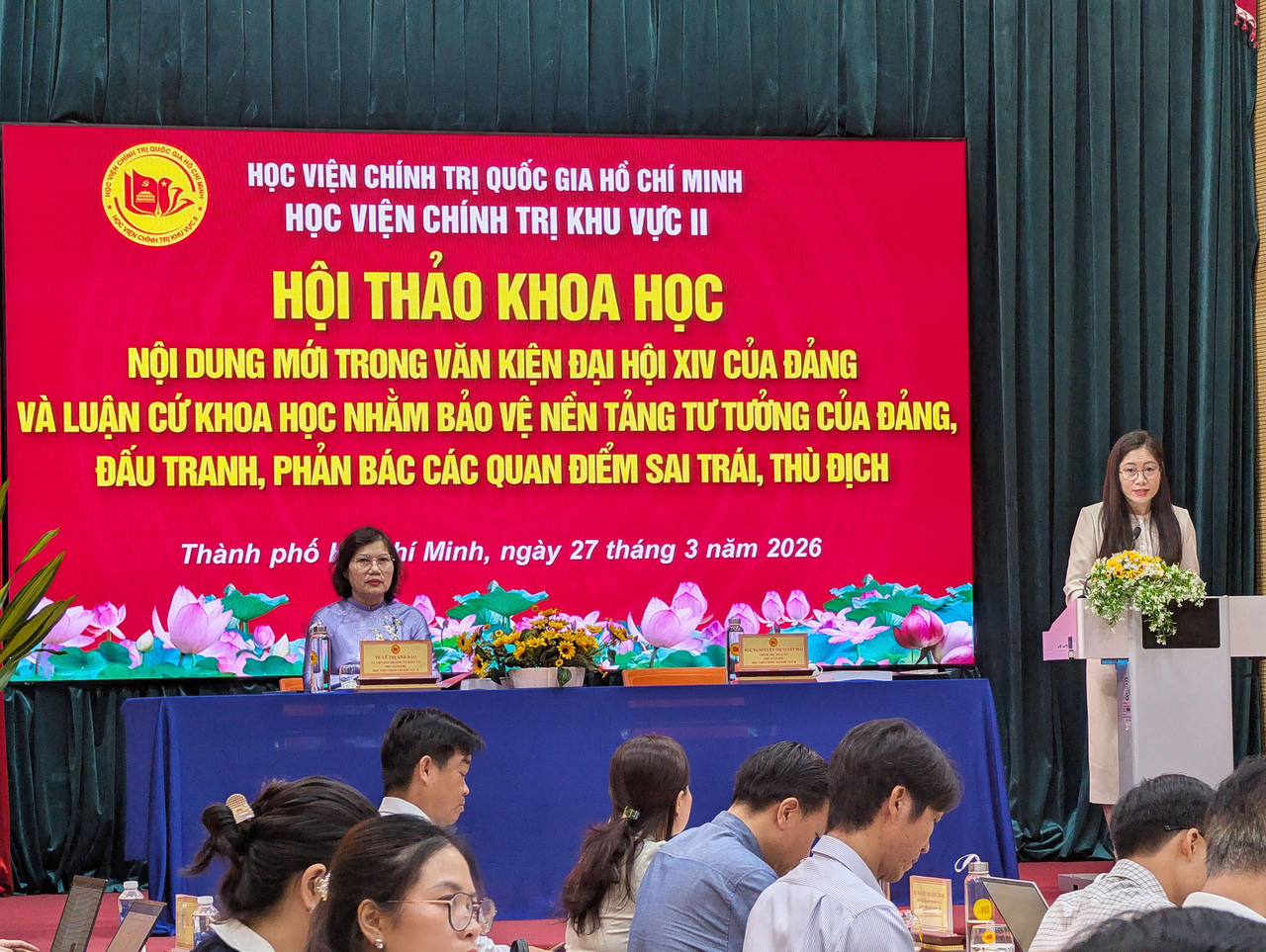 PGS.TS. Nguyễn Thị Tuyết Mai, Phó Giám đốc Học viện Chính trị khu vực II khẳng định, Đại hội đại biểu toàn quốc lần thứ XIV của Đảng là một sự kiện chính trị có ý nghĩa đặc biệt quan trọng...