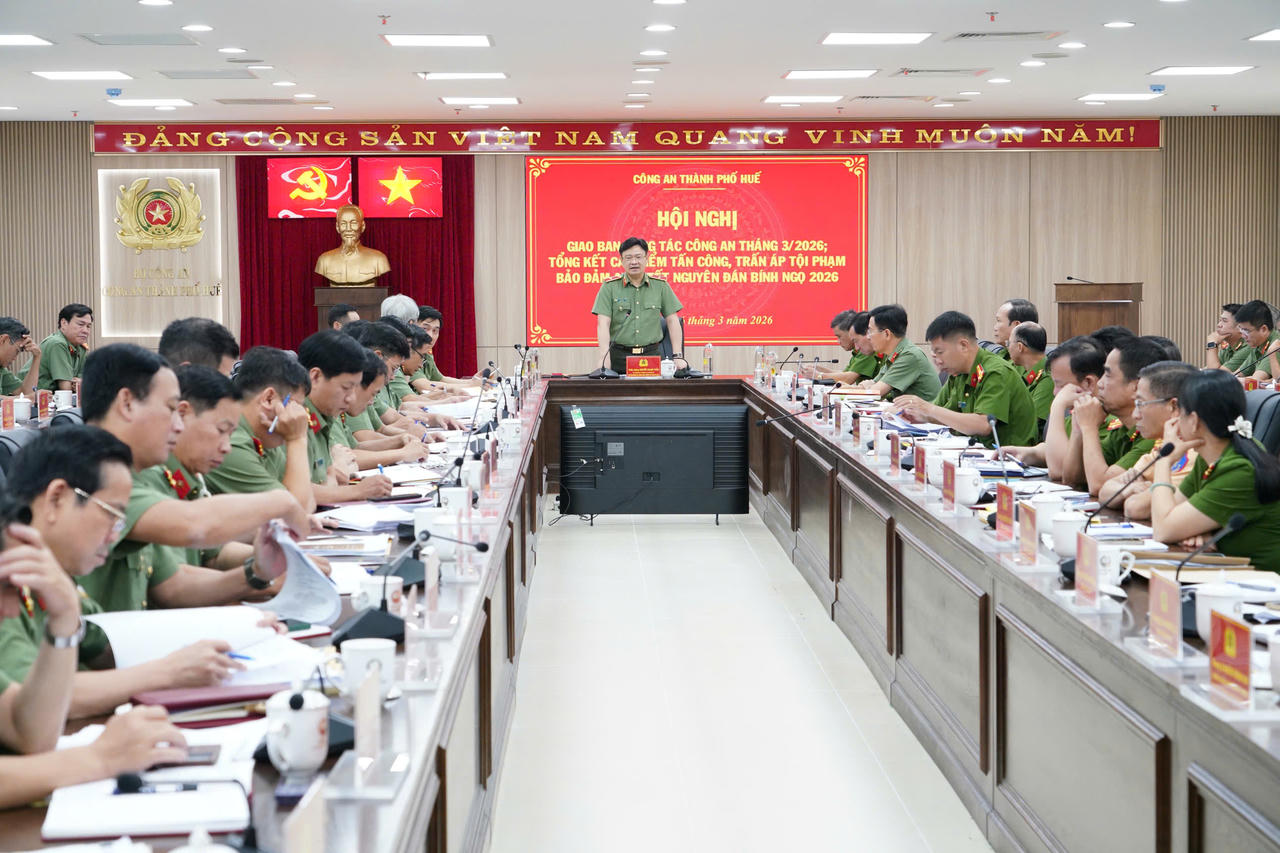 Công an TP Huế bảo đảm an ninh, an toàn các sự kiện lớn đầu năm 2026