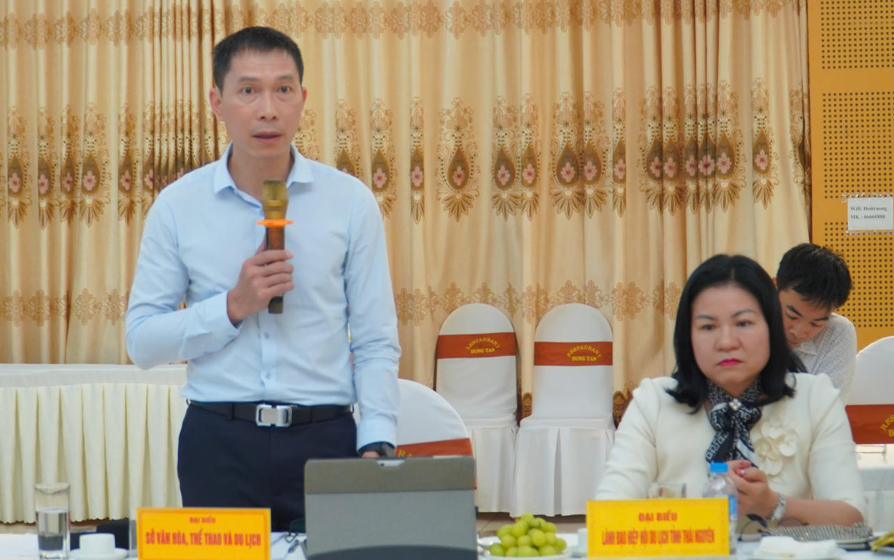 Ông  Nguyễn Chu Thu - Phó Giám Đốc Sở Văn hóa, Thể thao và Du lịch tỉnh Thái Nguyên thông tin về định hướng, mục tiêu phát triển du lịch giai đoạn 2026 – 2030 và kế hoạch tổ chức các hoạt động du lịch năm 2026