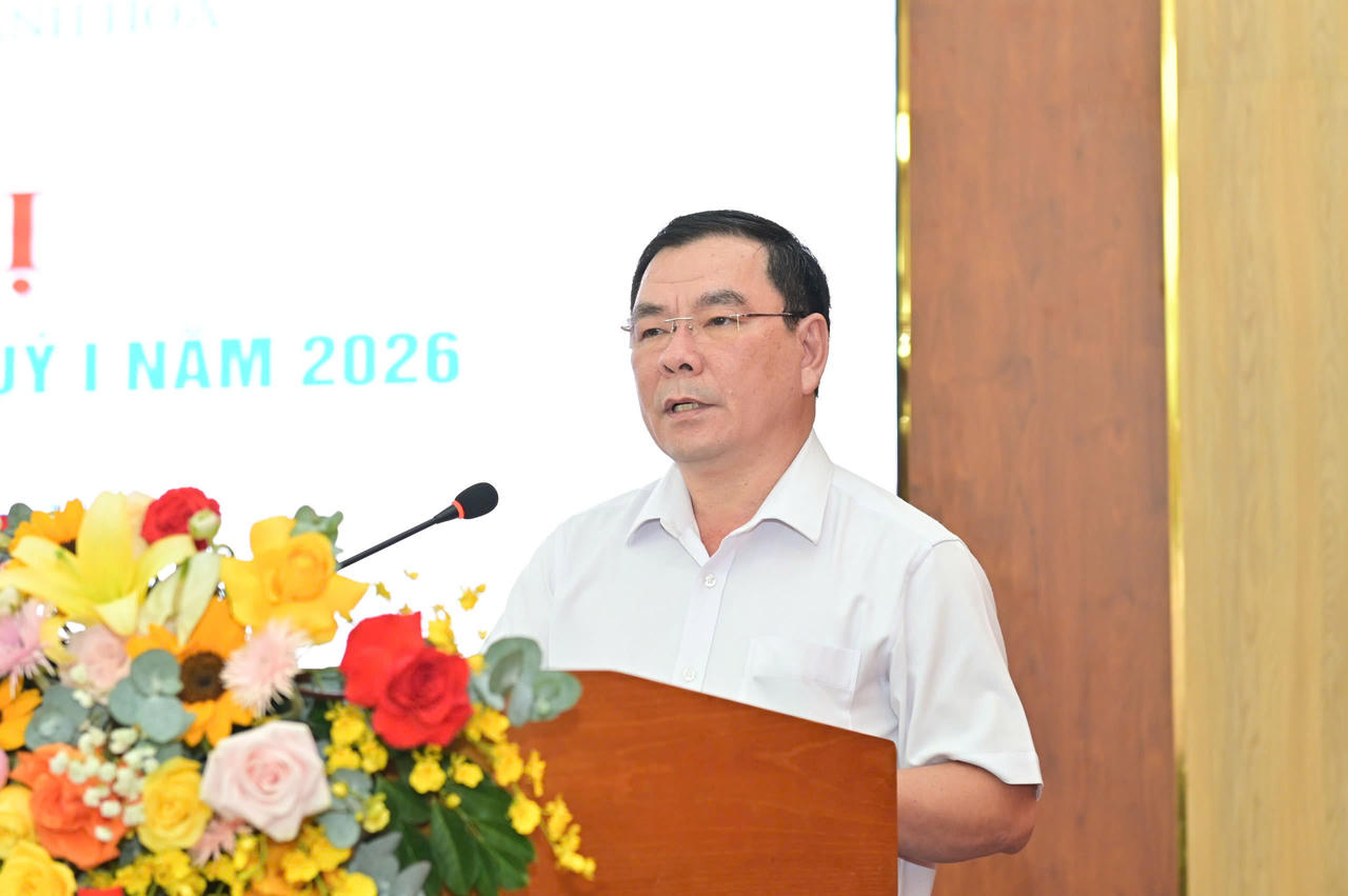 Ông Trần Văn Hiếu – Giám đốc Sở Tư pháp tỉnh Khánh Hòa phát biểu.