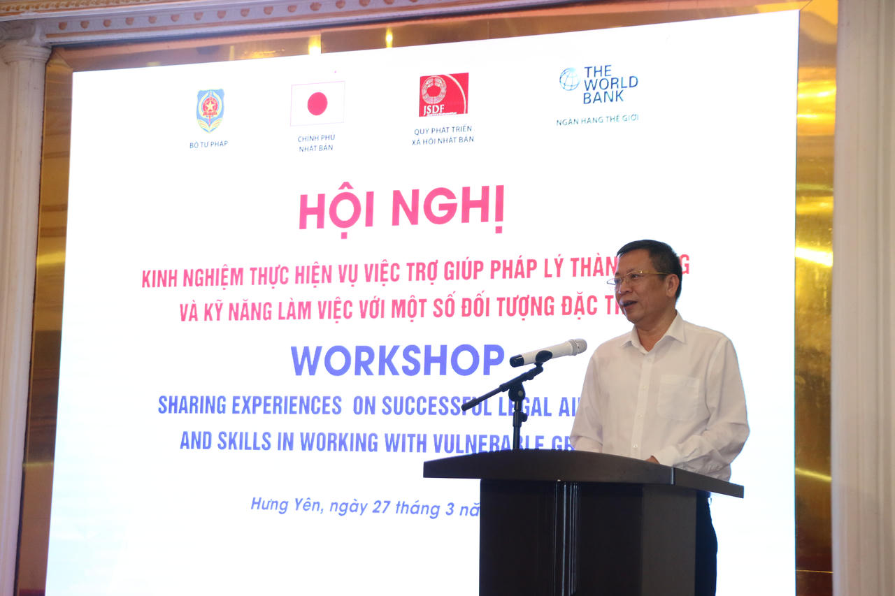 Tại hội nghị, lãnh đạo Sở Tư pháp tỉnh Hưng Yên chia sẻ đặc thù riêng của địa phương, cũng như kinh nghiệm thực tiễn của tỉnh trong công tác TGPL