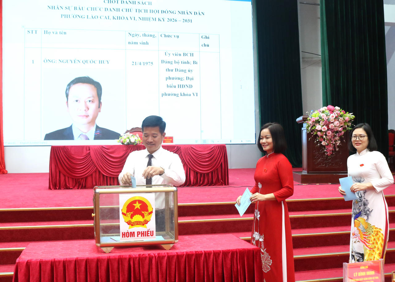 Phường Lào Cai kiện toàn các chức danh lãnh đạo nhiệm kỳ 2026 - 2031