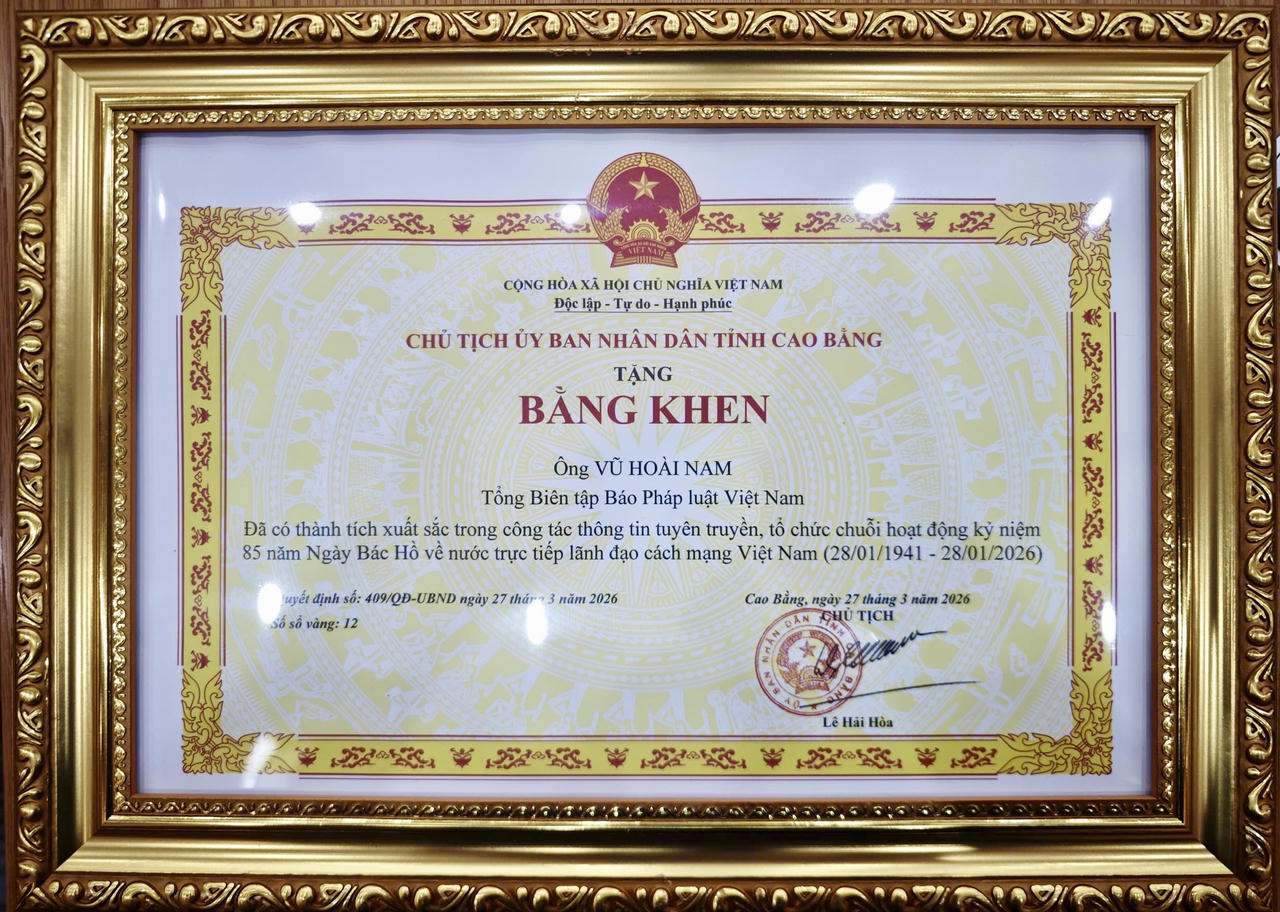 Tỉnh Cao Bằng vinh danh Báo Pháp luật Việt Nam trong hành trình lan tỏa giá trị 'Cội nguồn cách mạng'